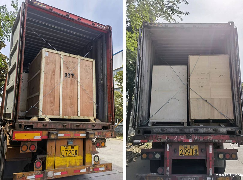 土库曼斯坦发货-8腔吹瓶机和80头三合一灌装机2